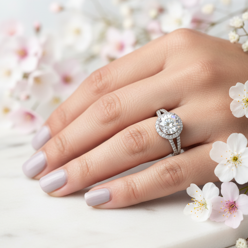Anillo Solitario en Plata