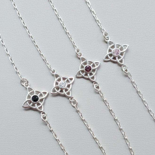 Pulsera Nudo de Brujas Plata 20cm.