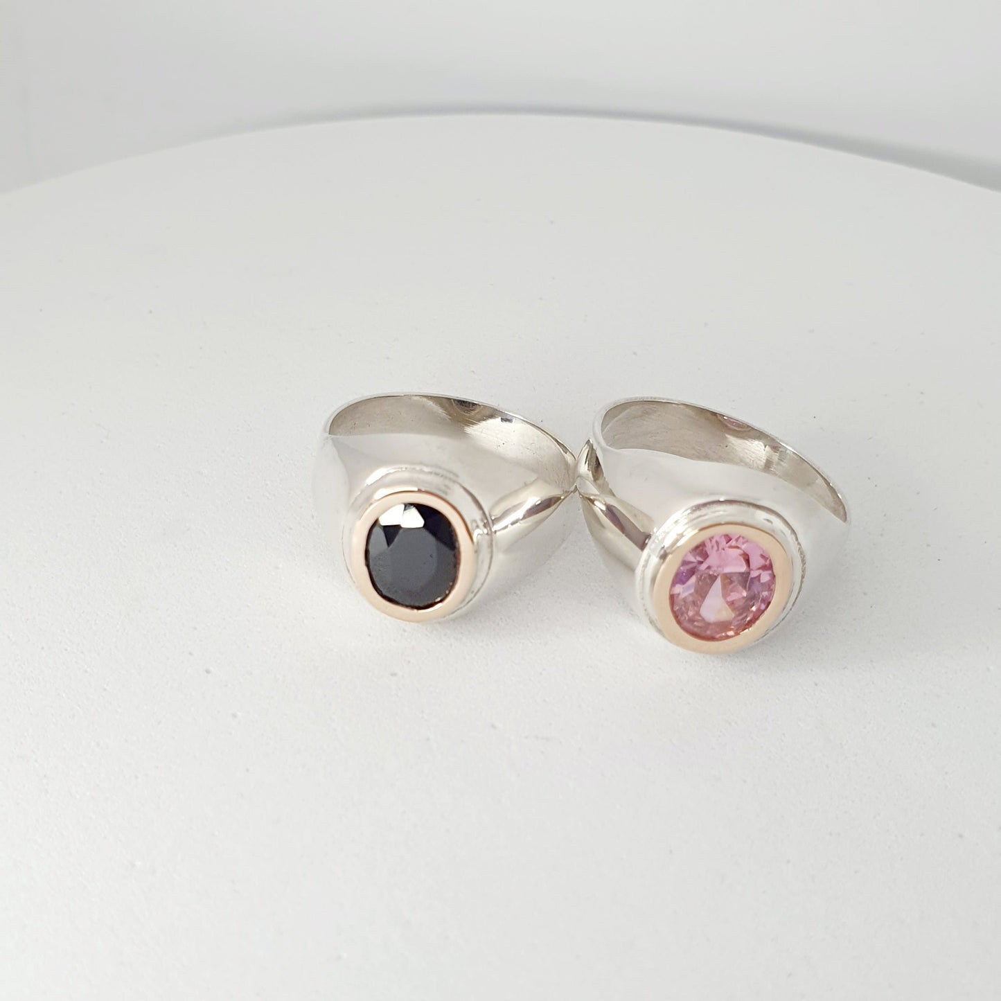 Anillo Plata con Oro 18kl. - Joyas Alicanto