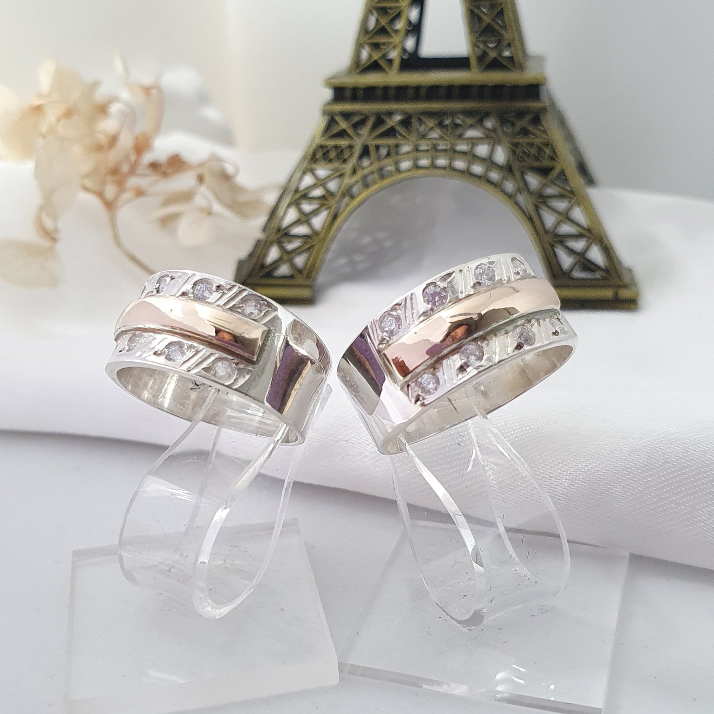 Anillo Plata con Oro 18kl.