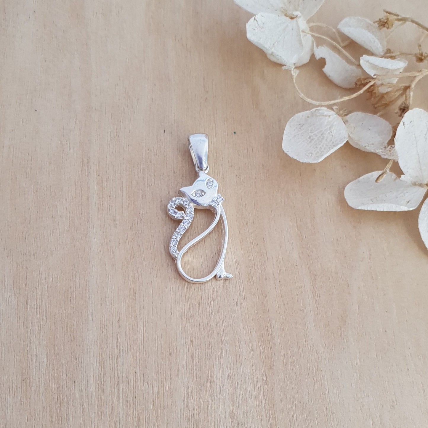 Colgante Plata Gatito - Joyas Alicanto