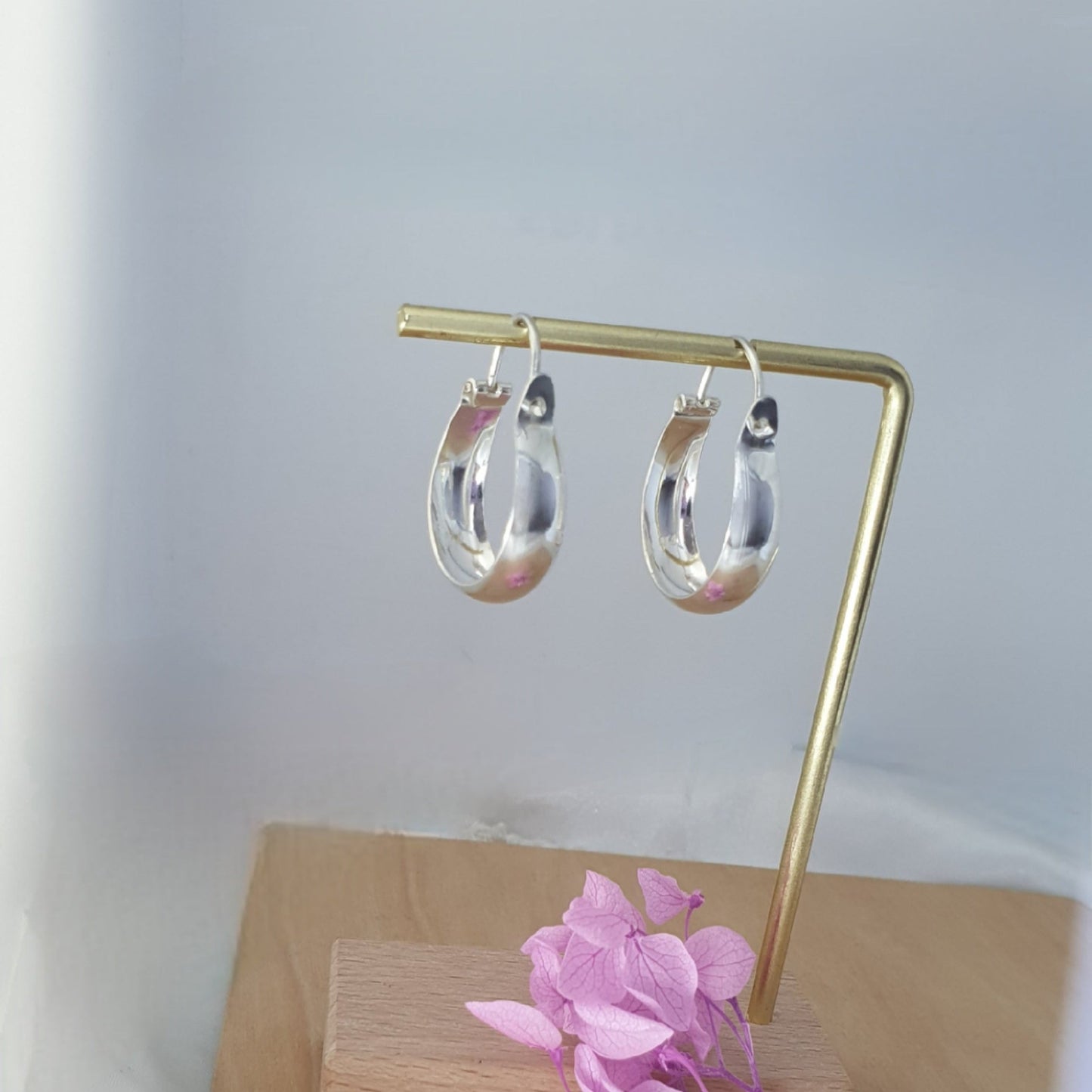 Aro Plata Argolla Bote 26mm.