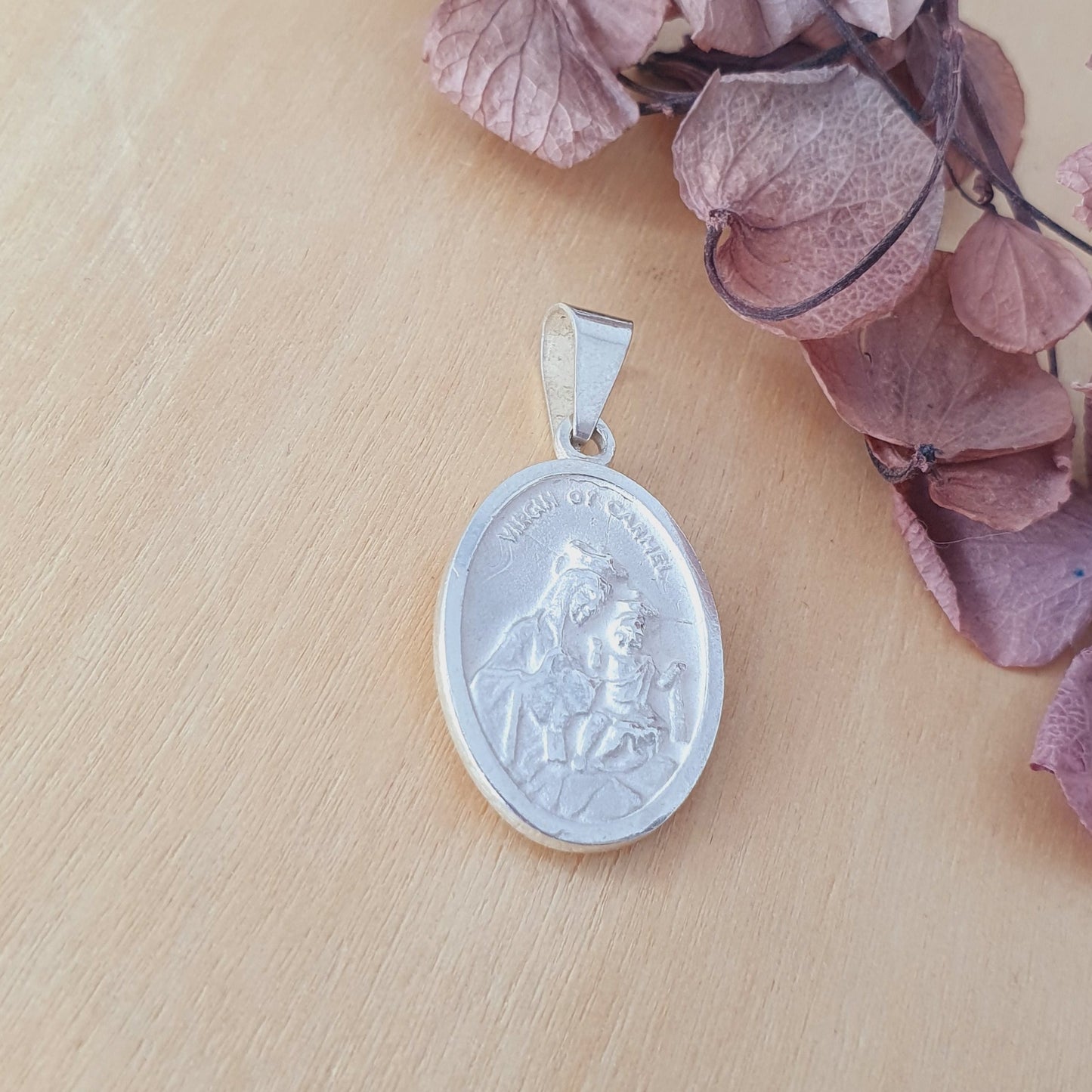 Escapulario de Plata Sagrado Corazón 22 mm - Joyas Alicanto