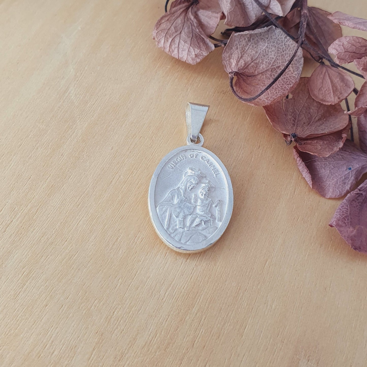 Escapulario de Plata Sagrado Corazón 22 mm - Joyas Alicanto