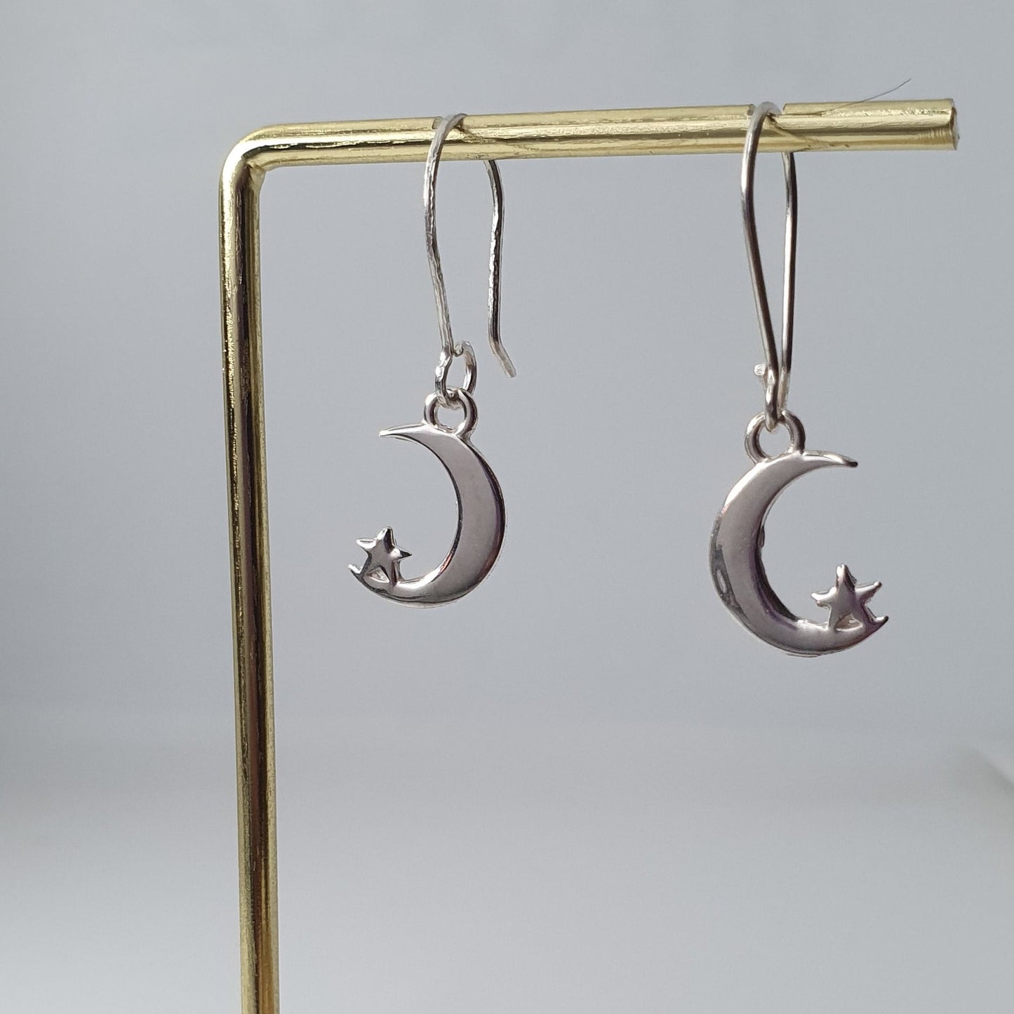 Aro Plata Luna con Estrella