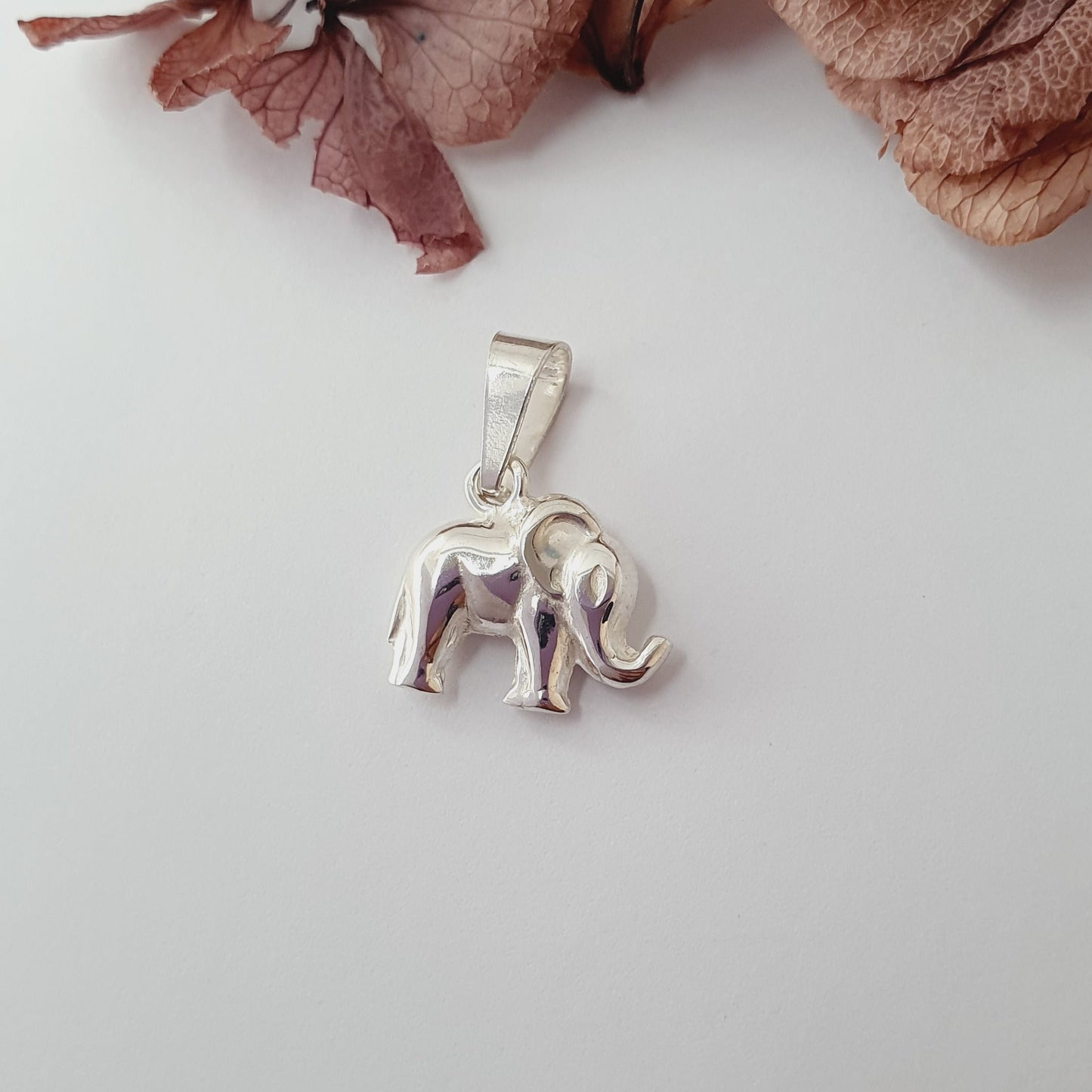 Colgante Plata Mini Elefante Inflado