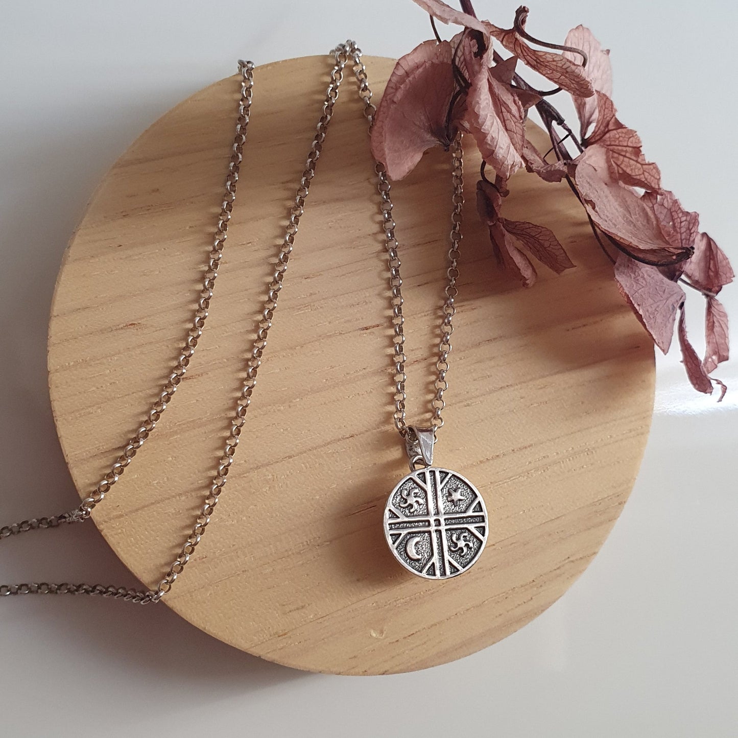 Conjunto Plata Nacional Kultrun Mapuche