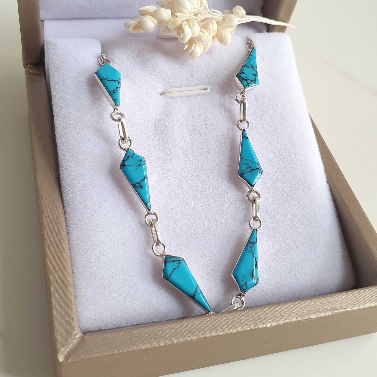 Pulsera Plata Turquesa