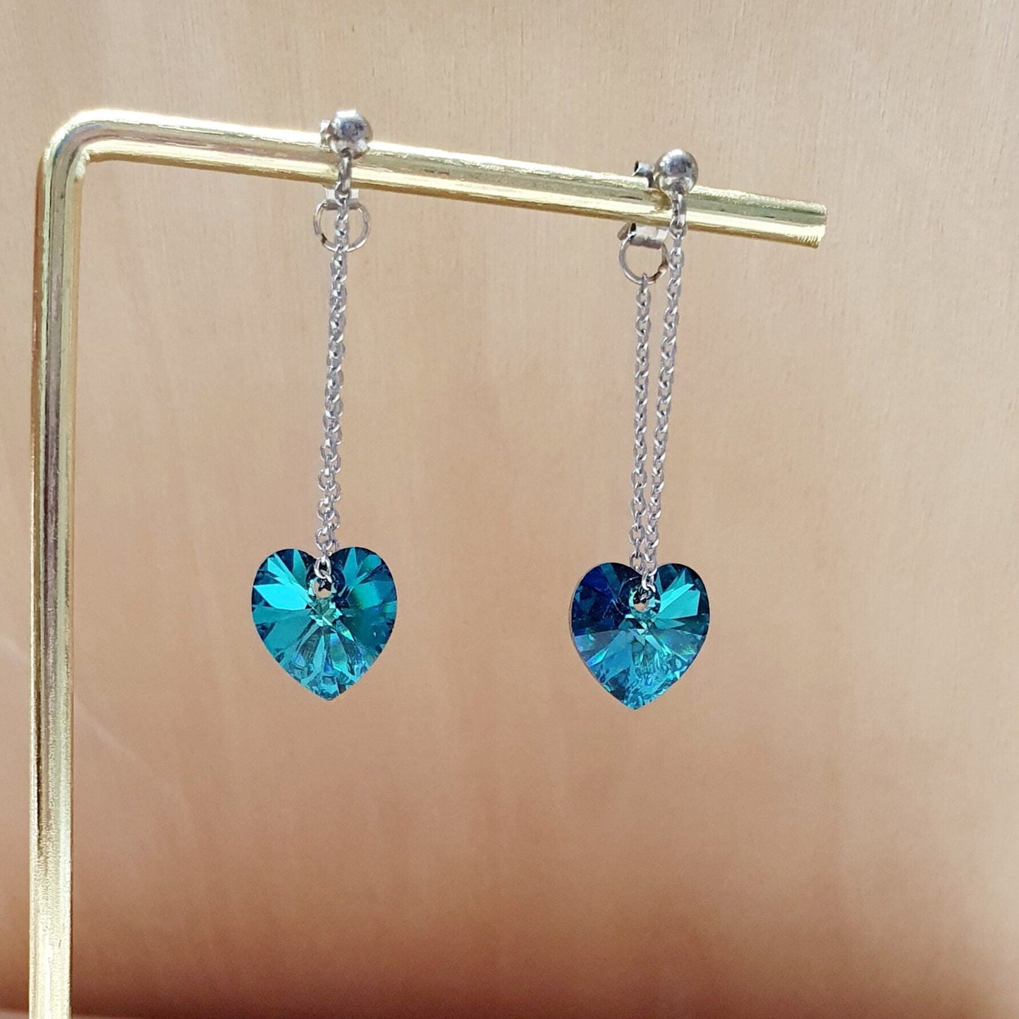 Aro Plata Cristal con Cadena - Joyas Alicanto
