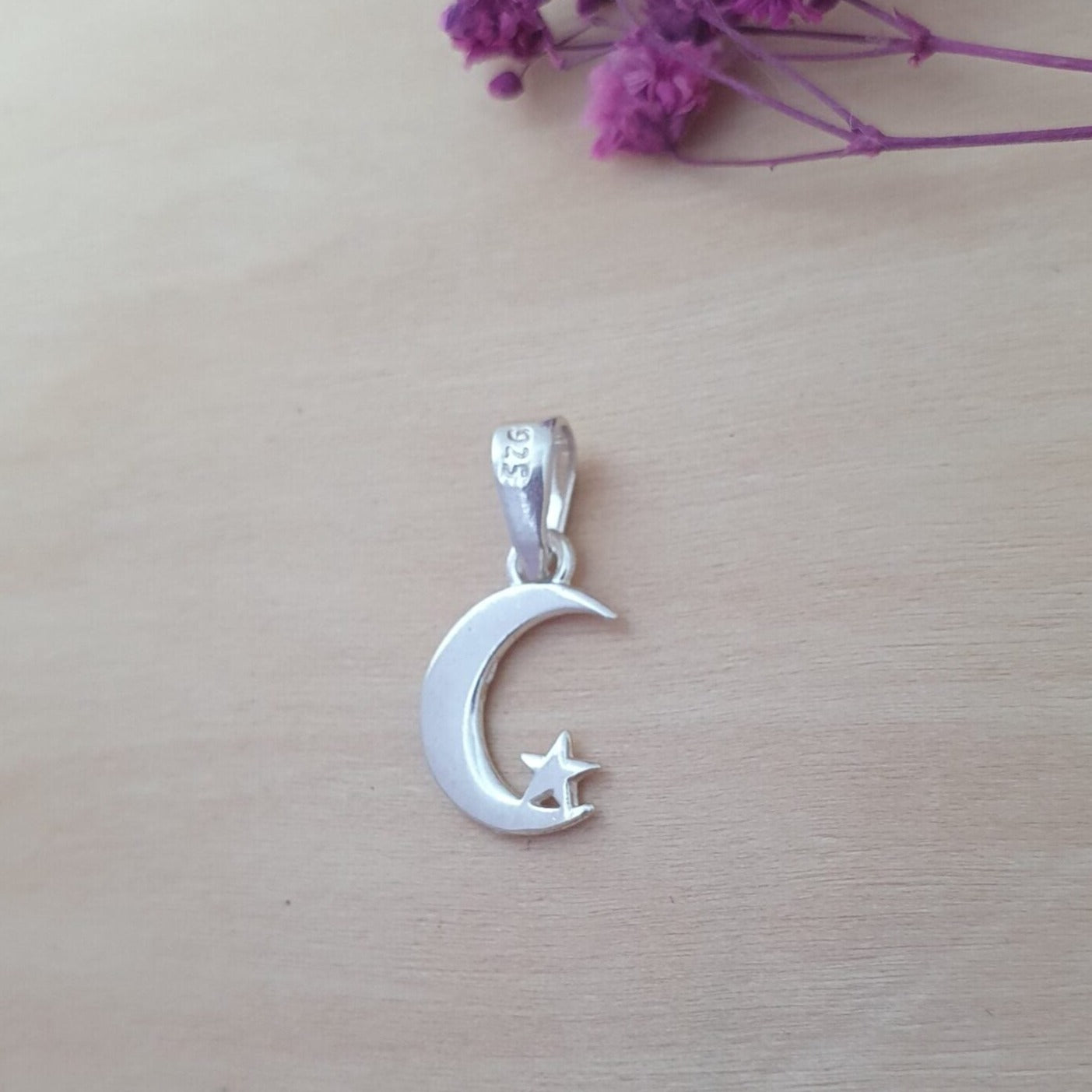 Colgante Plata Luna con Estrella