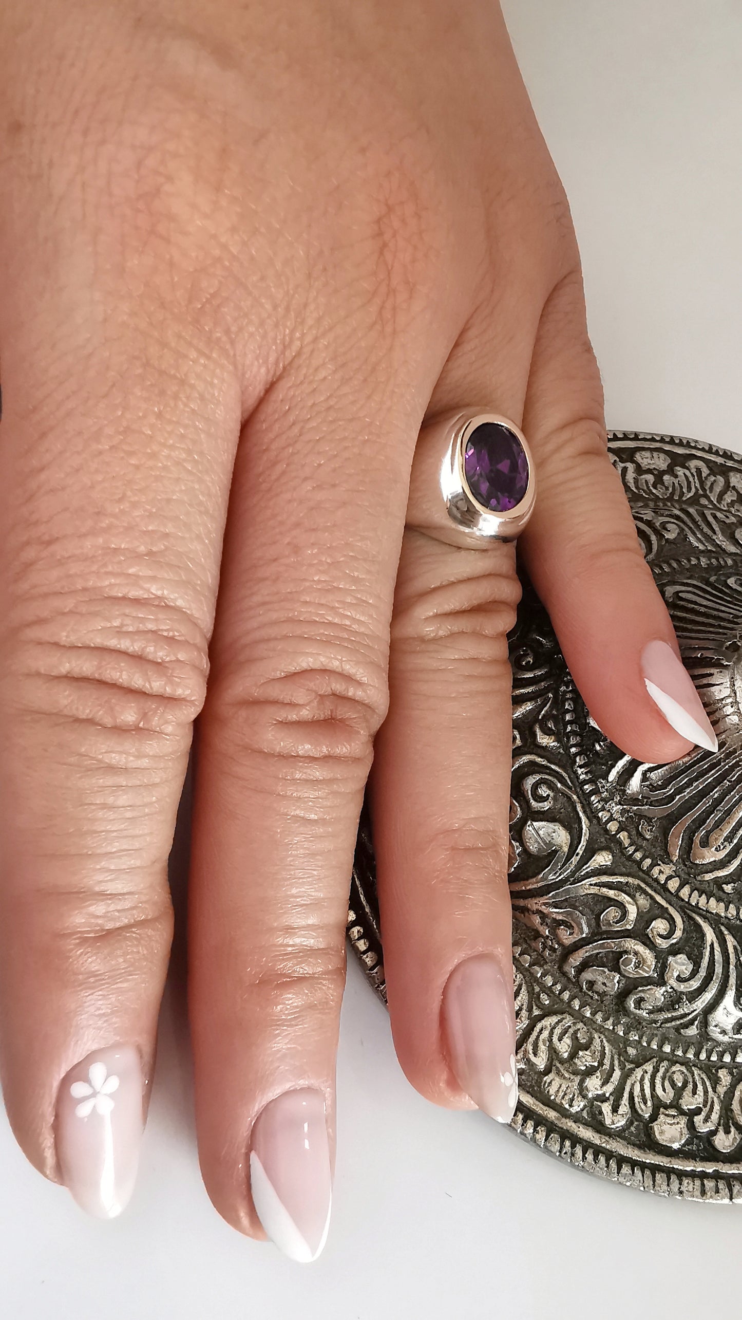 Anillo Plata con Oro 18kl. - Joyas Alicanto