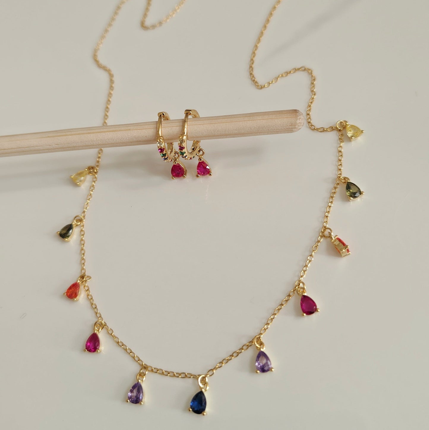 Conjunto Gota Plata Dorada