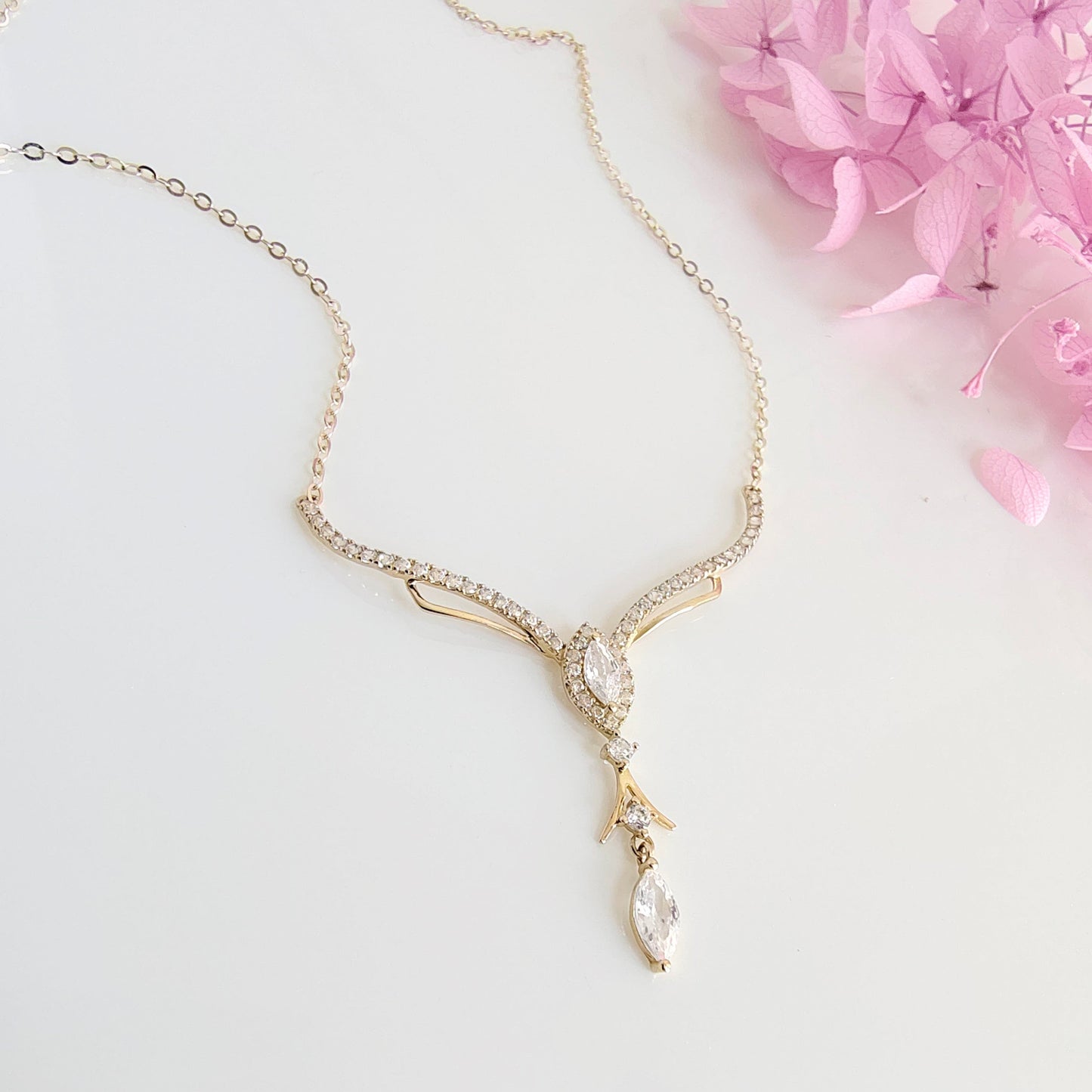 Collar Oro 14kl Punto Luz