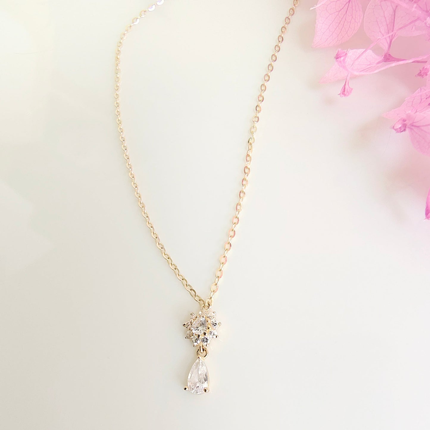 Collar Oro 14kl Punto Luz