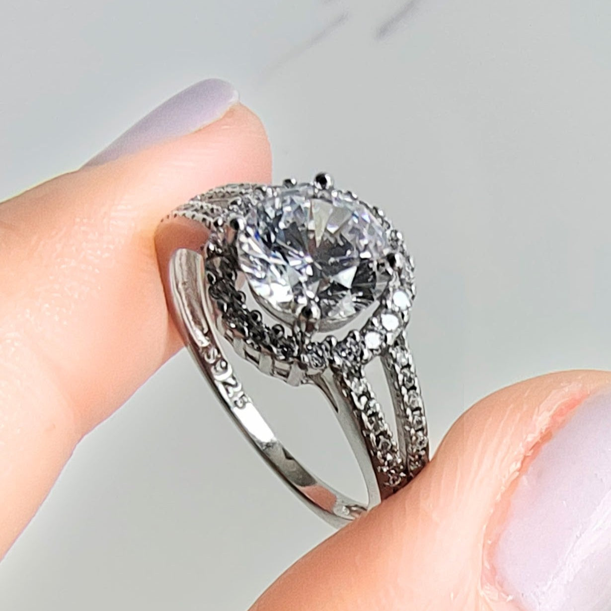 Anillo Solitario en Plata