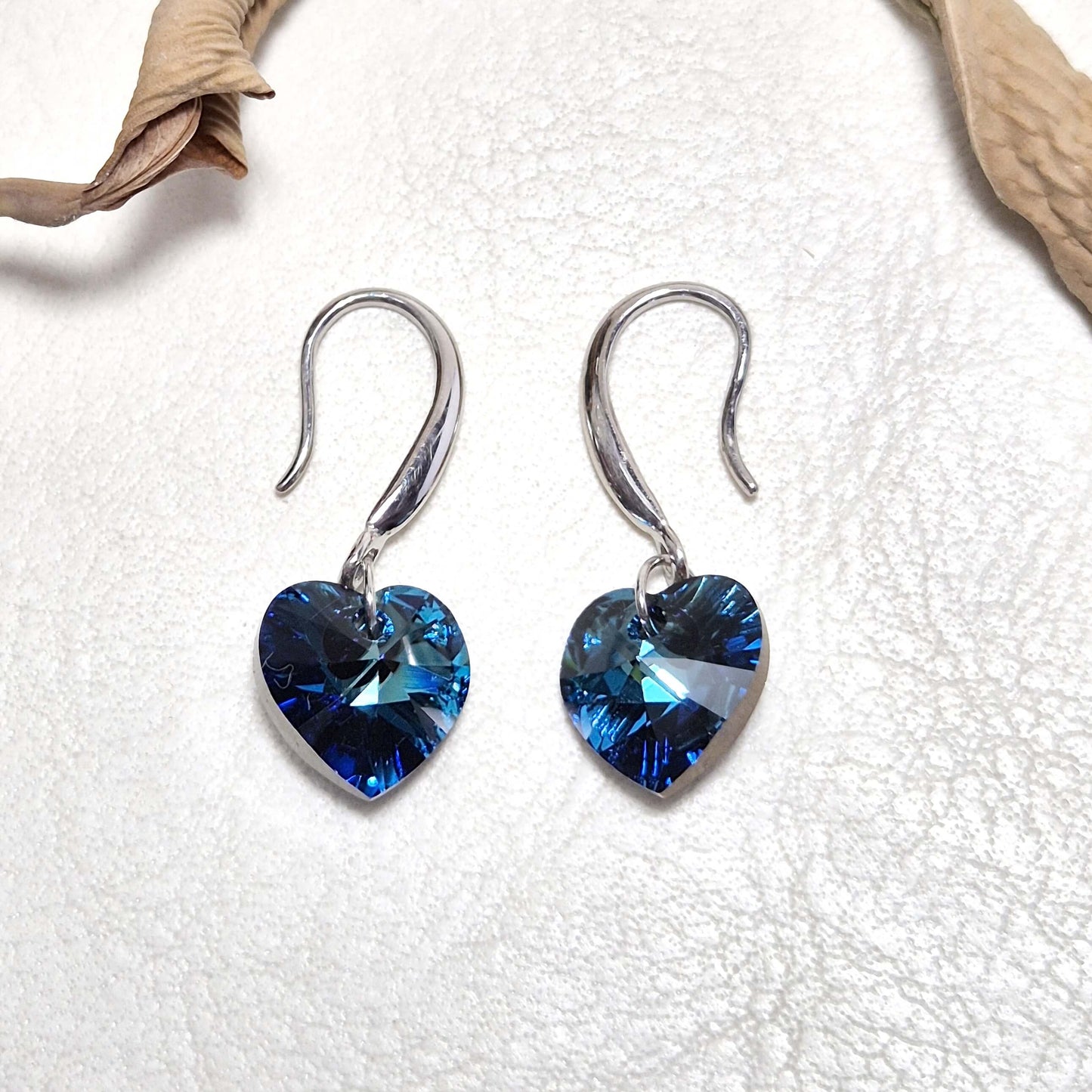 Conjunto Corazón Azul Profundo | Plata 925 y Cristal