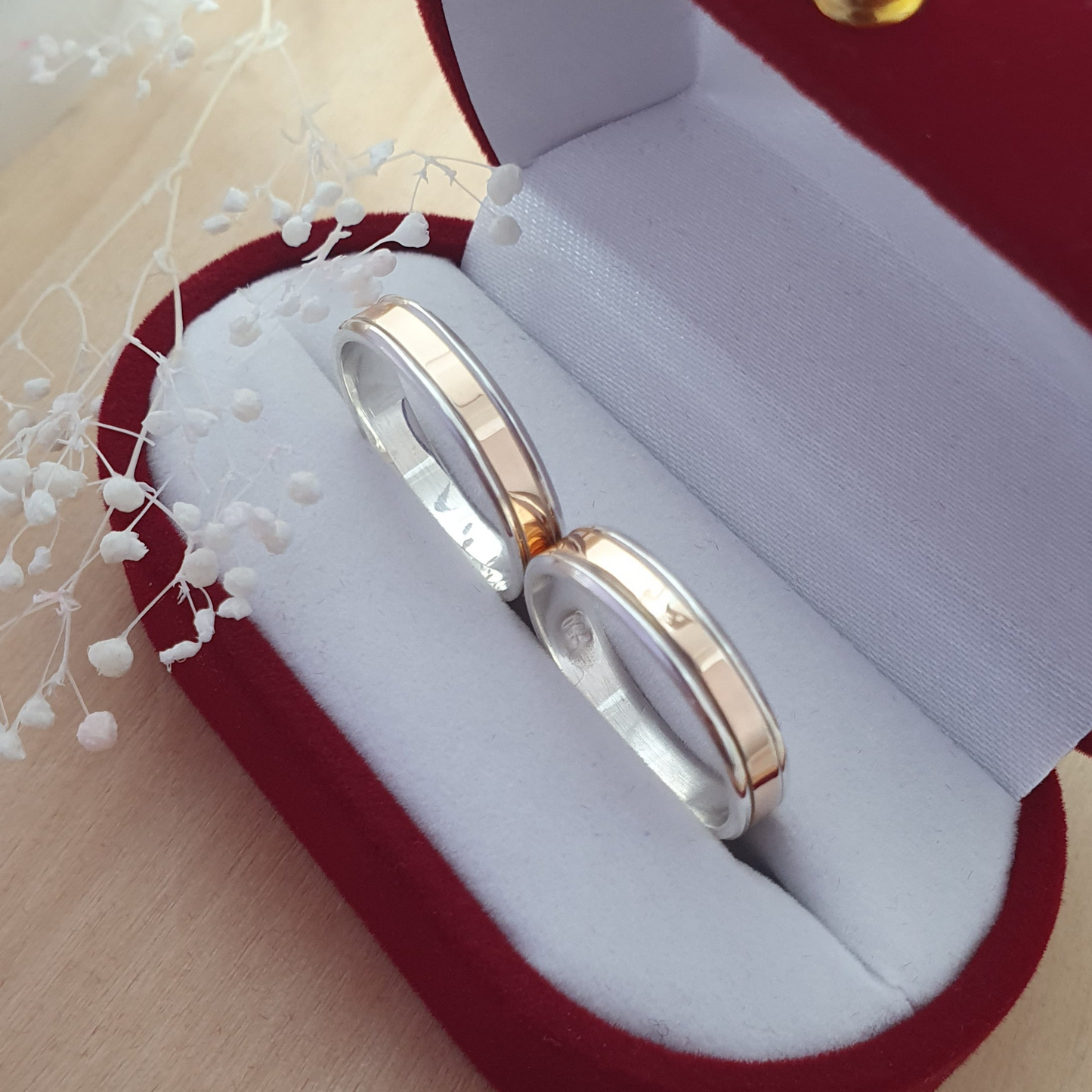 Anillo Ilusión Plata con Oro 18 kl