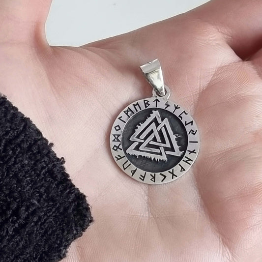 Medalla de Plata Valknut - Joyas Alicanto