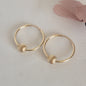 Aro Oro 14k G.F argolla con bolita facetada 17mm