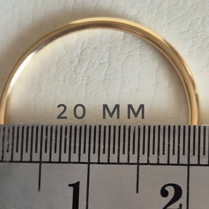 Aro Argolla Oro 14k G.F con bolita facetada 20 mm