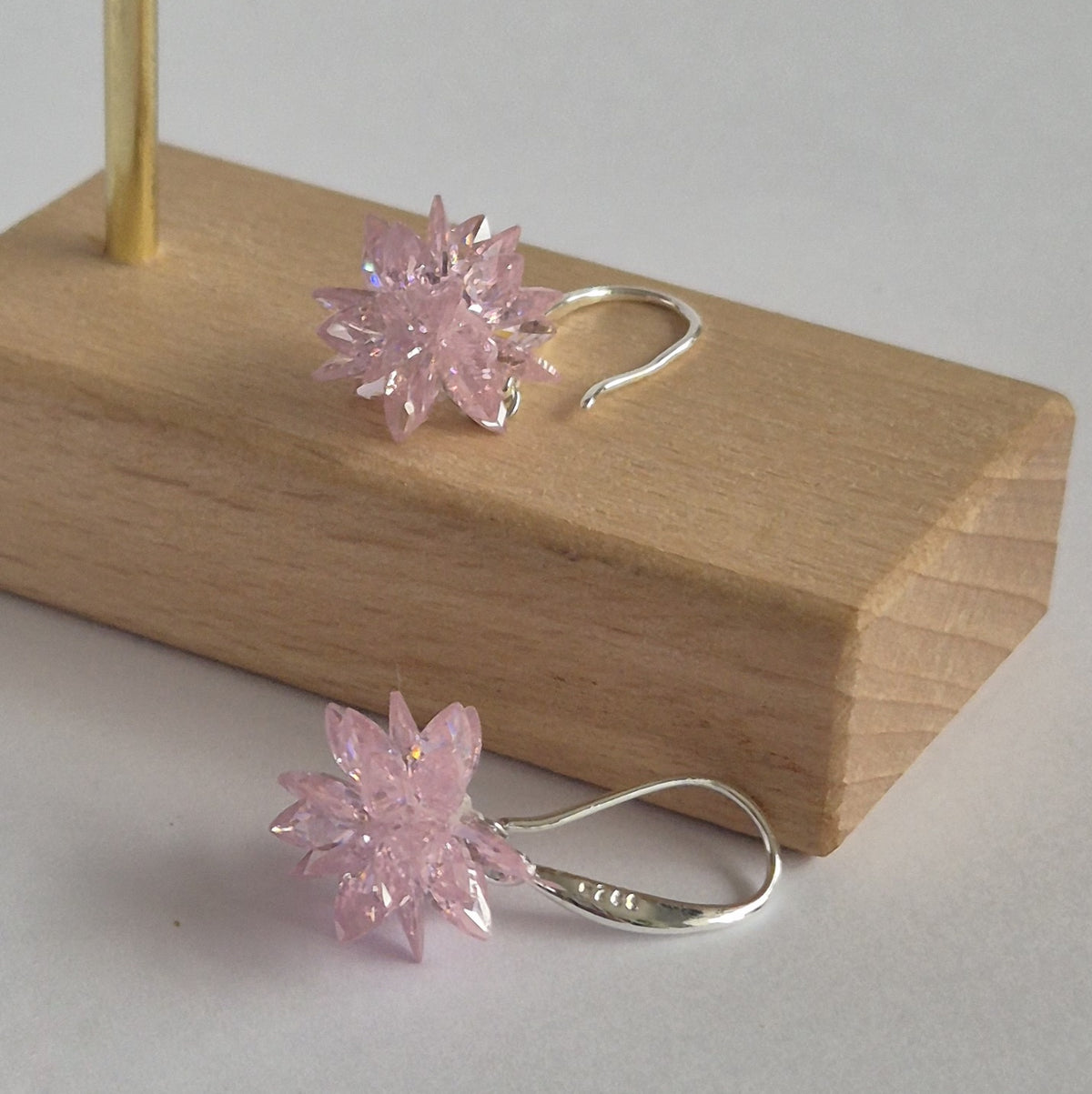 Aro Cristal Copo Nieve Rosa