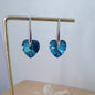 Aro Plata Cristal Corazón Azul - Joyas Alicanto