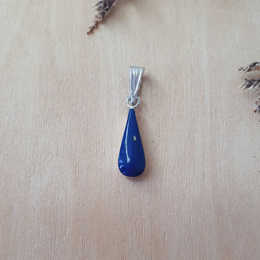 Colgante Plata Mini Gota Lapislazuli.