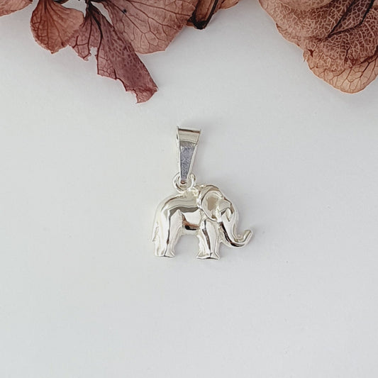 Colgante Plata Mini Elefante Inflado