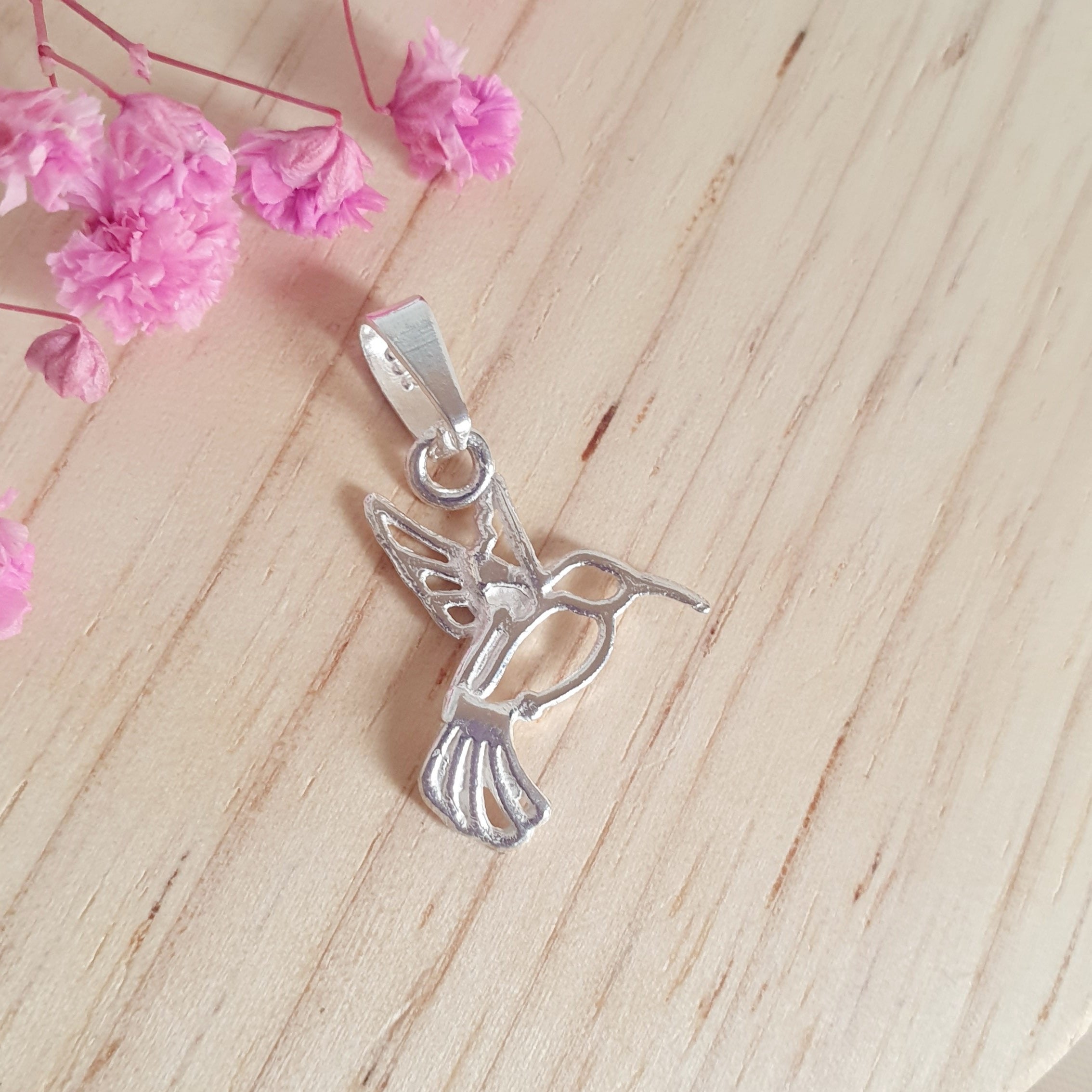 Colibri Mini Colgante Plata Mini Colibrí – Joyas Alicanto