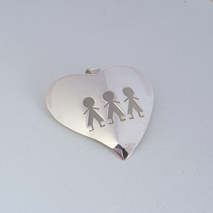 Colgante Plata Corazón Niñ@s - Joyas Alicanto