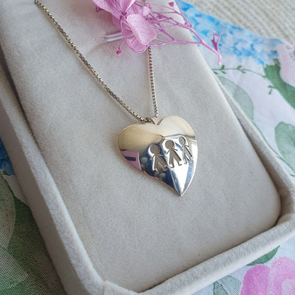 Colgante Plata Corazón Niñ@s - Joyas Alicanto