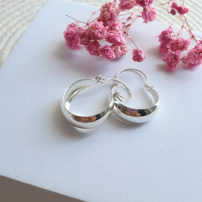 Aro Plata Argolla Bote 30mm - Joyas Alicanto