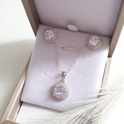 Conjunto Plata Punto de Luz - Joyas Alicanto