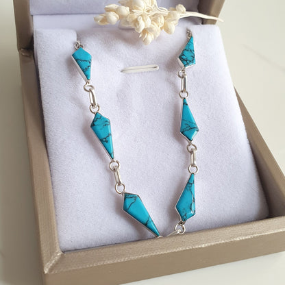 Pulsera Plata Turquesa - Joyas Alicanto