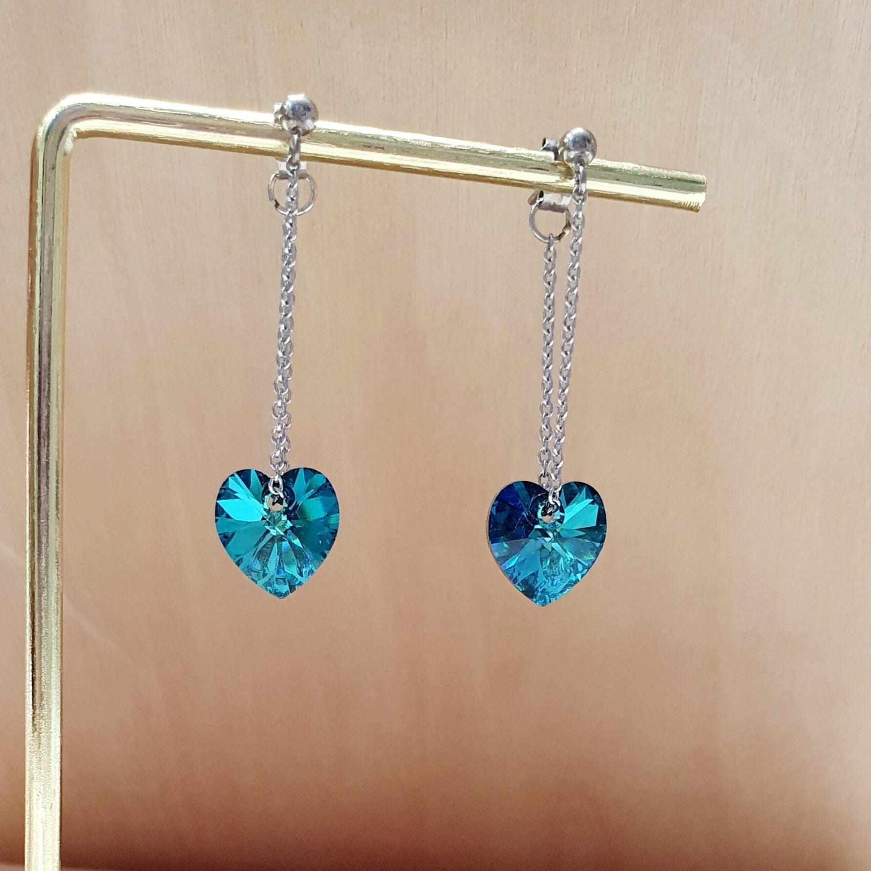 Aro Plata Cristal con Cadena - Joyas Alicanto
