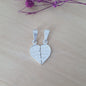Colgante Plata Corazón Partido 18mm - Joyas Alicanto