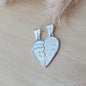 Colgante Plata Corazón Partido 20mm - Joyas Alicanto