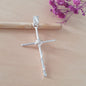 Cruz de Plata Trenzada 80mm - Joyas Alicanto