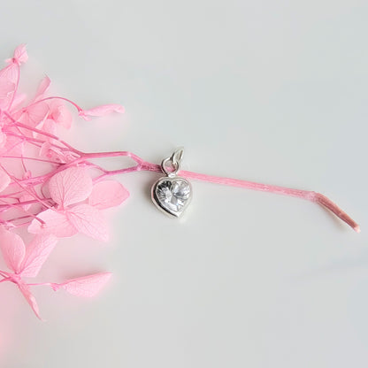 Colgante Plata Mini Corazón con Circon