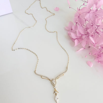 Collar Oro 14kl Punto Luz
