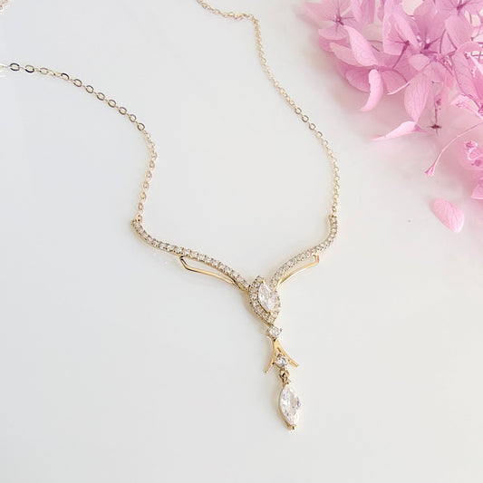 Collar Oro 14kl Punto Luz