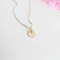 Collar Oro 14kl Punto Luz Corazón