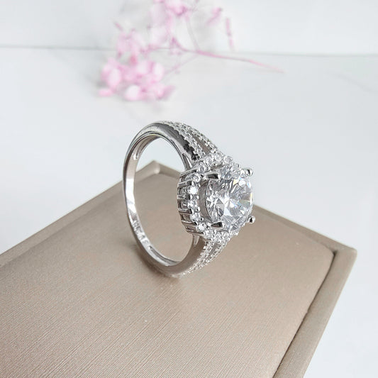 Anillo Solitario en Plata