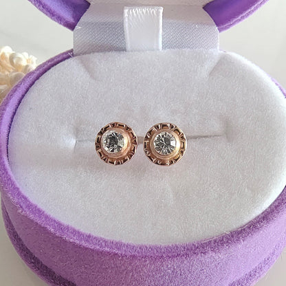 Aros Oro 14kl. Flor Blanca 7mm