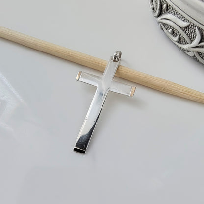 Cruz Plata Plana 40mm