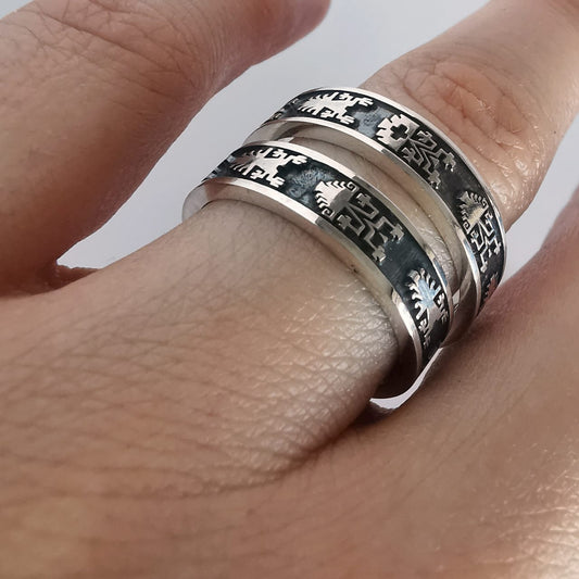 Anillo Plata Argolla Tipo Lukutuwe (2×$75.000)