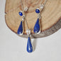 Conjunto Aros y Collar en Plata 950 con Lapislázuli