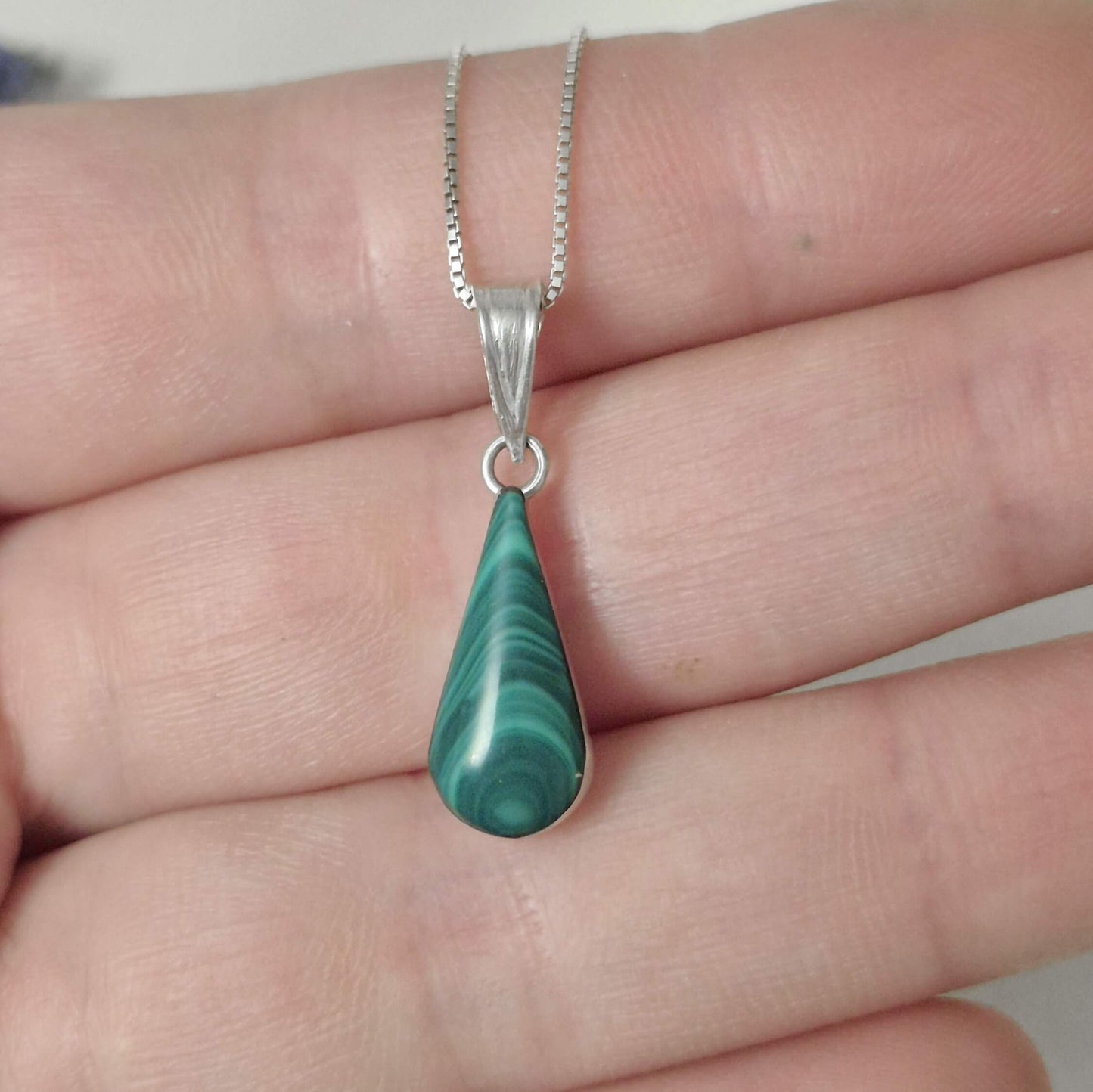 Conjunto de Plata 950 y Malaquita en Gota | Hecho a Mano en Chile