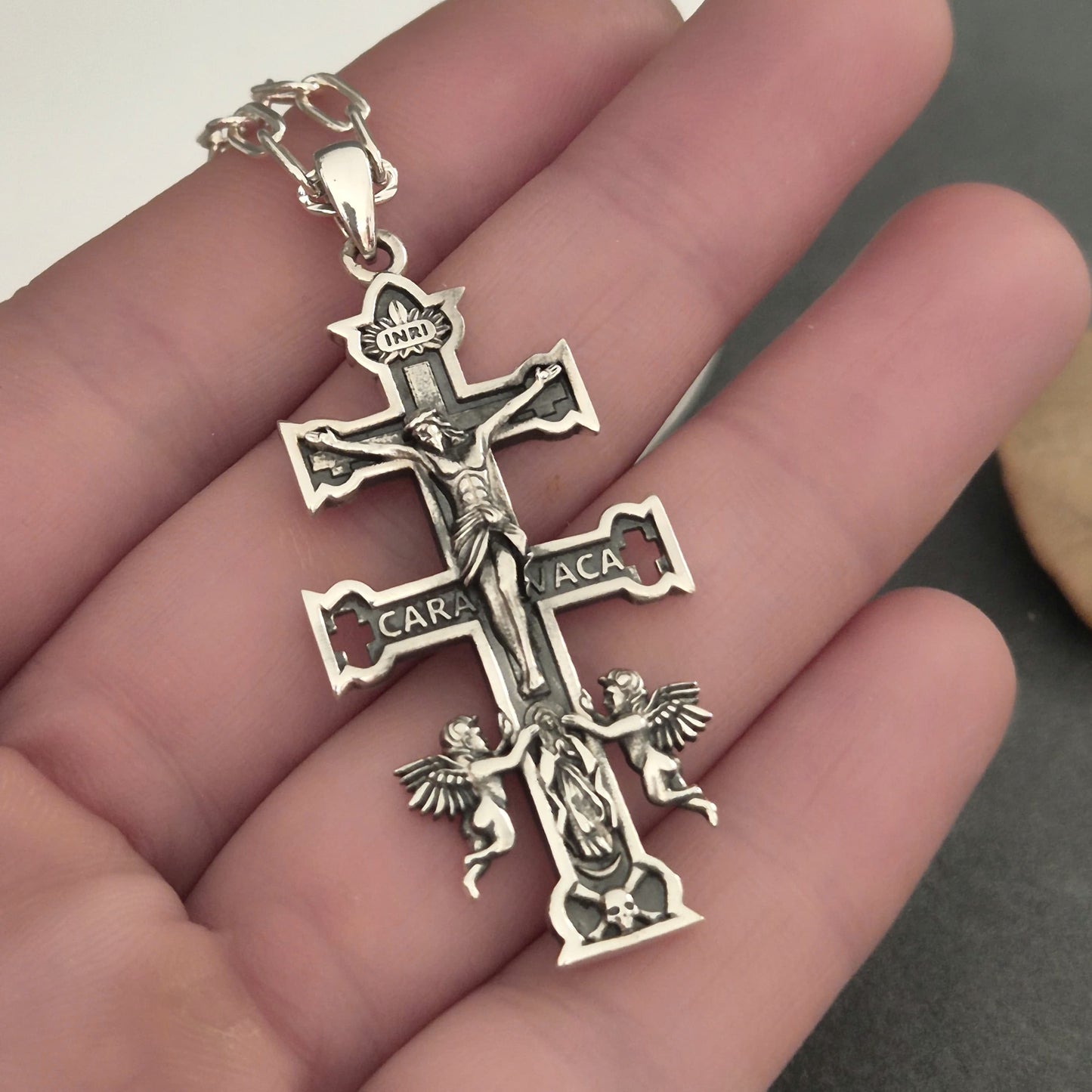 Colgante Cruz de Caravaca plata