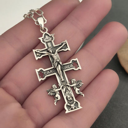 Colgante Cruz de Caravaca plata